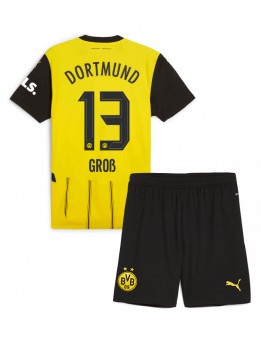 Borussia Dortmund Pascal Gross #13 Heimtrikotsatz für Kinder 2024-25 Kurzarm (+ Kurze Hosen)